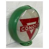 Conoco Gas Pump Globe with Plastic Body, 13-Inch Lenses