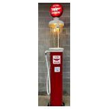 Restored 10g. Flying A Tokheim Model 610 Visible Gas Pump with Banana Nozzle and Metal Globe