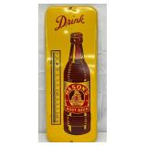 Metal Mason’s Root Beer Thermometer, 10 x 25.5 Inches