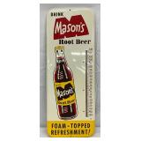 Mason’s Root Beer Emb. Thermometer Sign, 10in x 25 1/2in