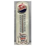 Org.  Pepsi-Cola Thermometer with Cap Graphics 8in x 27in