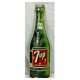 1962 7Up Die Cut Self Framed Advertising Sign, 13 x 44 1/2in. 