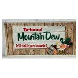 1966 Emb. Ya-hoo! Mountain Dew ‘Willy’  Sign by Stout Sign Co. 35x17.5 