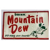 Mountain Dew Sign Self Framed Sign Featuring Willy, 60in x 36in