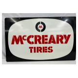 1973 McCreary Tires DS Metal Advertising Sign, 48in x 30in