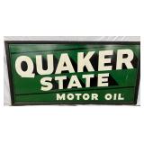 72 x 36 Quaker State Motor Oil Sign with Wooden Frame
