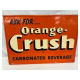 28x19 Emb. Orange Crush Self-Framed Advertising Sign