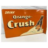 Orange Crush Flange Sign with Bottle Graphic, 22 x 14 1/2