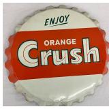 18in Emb. Orange Crush Bottle Cap Sign