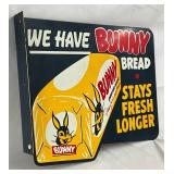 14x10 Bunny Bread Flange Advertising Sign by Stout Sign Co.