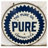 42in DSP Pure Oil Company Sign with Ring Mounting Bracket