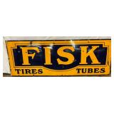 94×34 Porc.  Fisk Tires and Tubes Advertising Sign