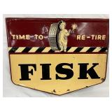 40x32 Emb. Fisk Tire Sign with Fisk Boy 