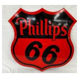 1954 30×30 Porc. Phillips 66 Shield Sign 