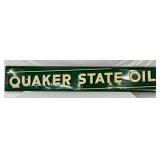 72x12 Emb. Quaker State Oil Metal Sign, Self-Framed