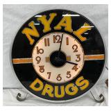 21in. Nyal Drugs Lighted Clock
