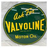 1953 30in. Valvoline Motor Oil DS Metal Sign by AM Sign Co.