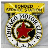 DSP Chicago Motor Club Bonded Service Station Sign, 36x44
