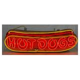 60×20 Hot Dog Neon Sign with 9-Inch Metal Can