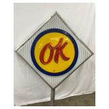 51in. OK Dealership Light-Up Sign with Emb. Plastic and Metal Can