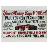 Paul Kennedy Farm & Home Supply Metal Sign, 32x20 