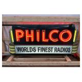 Rare 72×32 Philco DS 2-Color Neon Sign with Bullnose Ends