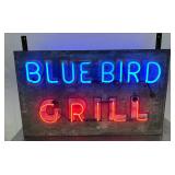 40×24 DS Blue Bird Grill 2-Color Neon Can Sign, North Carolina