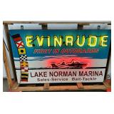 60×36 Evinrude Lake Norman Marina Porc. 2 Color Neon Sign