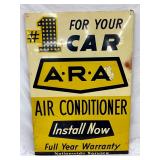 40x58 ‘ARA Air Conditioner’ Sign with Wooden Framed Back