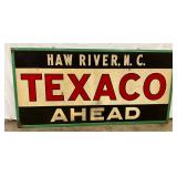 Texaco Smaltz Metal Sign, Haw River, N.C., 94x46 