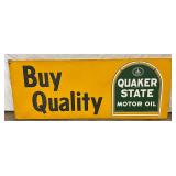 94×36 Quaker State Smaltz Advertising Sign With Tombstone Graphic