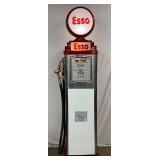 Restored 1937  Bennett 76 Esso Gas Pump with Globe