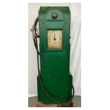 Wayne 866 Gas Pump with Orig. Porcelain Atlantic Signs