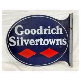 Porc. Goodrich Silvertowns Flange Sign, 24in x 19in