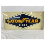 1962 Goodyear Tires DS Metal Flange Sign, 26×12
