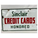 DSP Sinclair Credit Cards Honored Sign, 23 x 14in. 