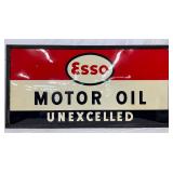72x36 Esso Motor Oil, ‘Unexcelled’ Design with Wooden Back Frame 