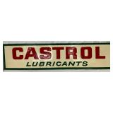 Emb. Castrol Lubricants Self Framed Sign, 71in x 17in