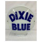13.5in. ‘Dixie Blue’ Solid Milk Glass Wide Body Globe 