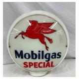 Mobilgas Special Gas Pump Globe with Red Pegasus Logo