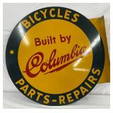 Columbia Bicycles DS Flange Sign, 18x18in