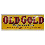  ‘Old Gold Cigarettes’ Advertising Sign, 36in x 12in