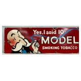 Model Tobacco SSP Advertising Sign, 30 x 10 Inches