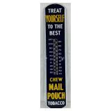 Porc.  Mail Pouch Tobacco Thermometer, 8in x 39in