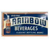 Rainbow Beverages Emb. Sign, 24 x 12