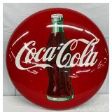 Restored 24in. Porc. Coca-Cola Button 