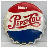  Pepsi-Cola Bottle Cap Sign, 31-Inch