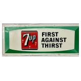 1966 Emb. 7Up Soda Sign, 30in x 12in