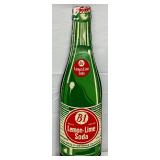 1940 B-1 Lemon Lime Soda Die-Cut Metal Bottle Sign,8×28 Inches