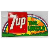 7-Up ‘The Uncola’ Metal Advertising Sign, 24in x 12in